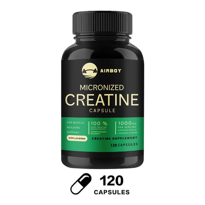 Creatine Monohydrate Capsules - Strength, Muscle, Performance Supplement for Men and Women, Non-GMO and Gluten-Free