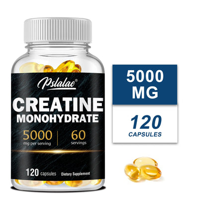 Creatine Monohydrate - Build Muscle, Improve Athletic Performance, Improve Energy Endurance , Promote Recovery - 120 Capsules